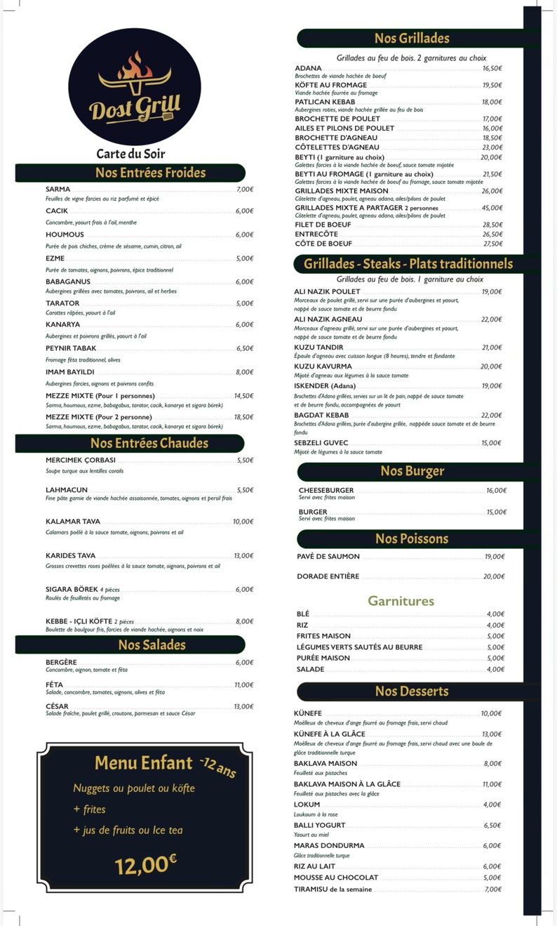Dost Grill menu 1