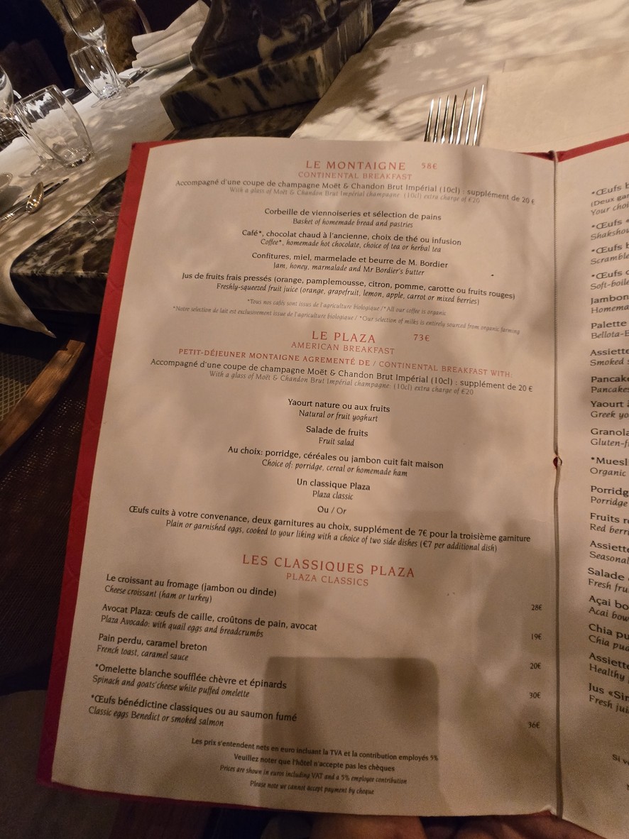 Plaza Athénée menu 1