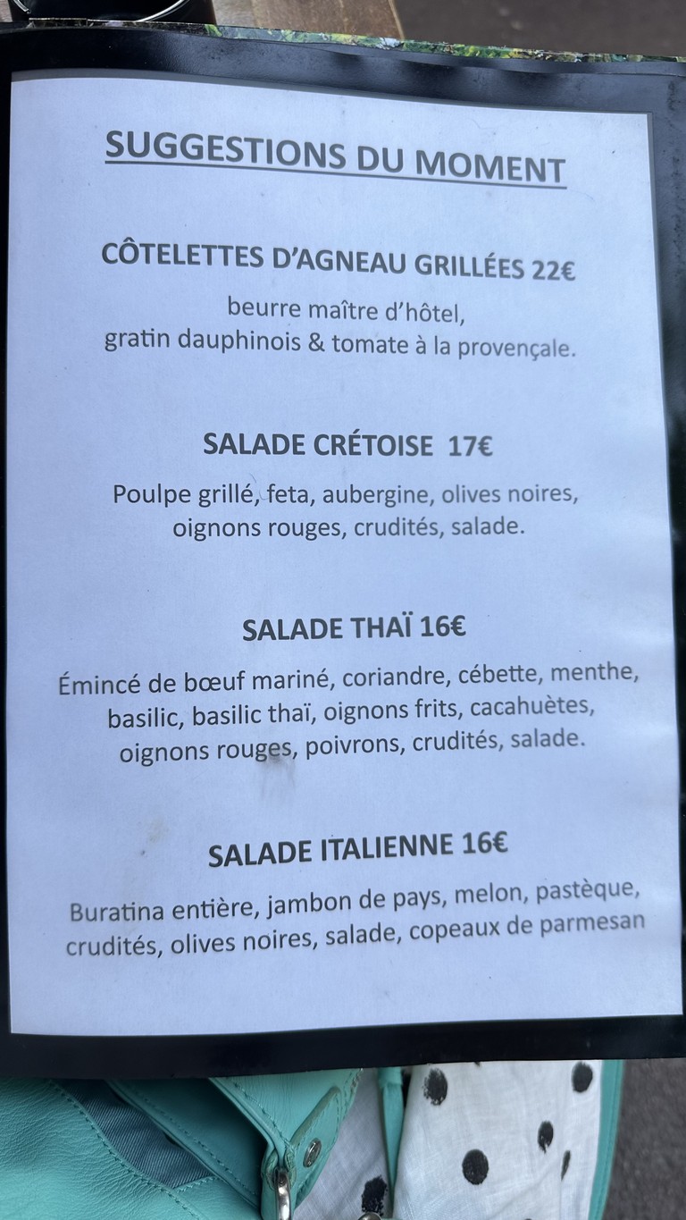 Au Timbre Poste menu 4
