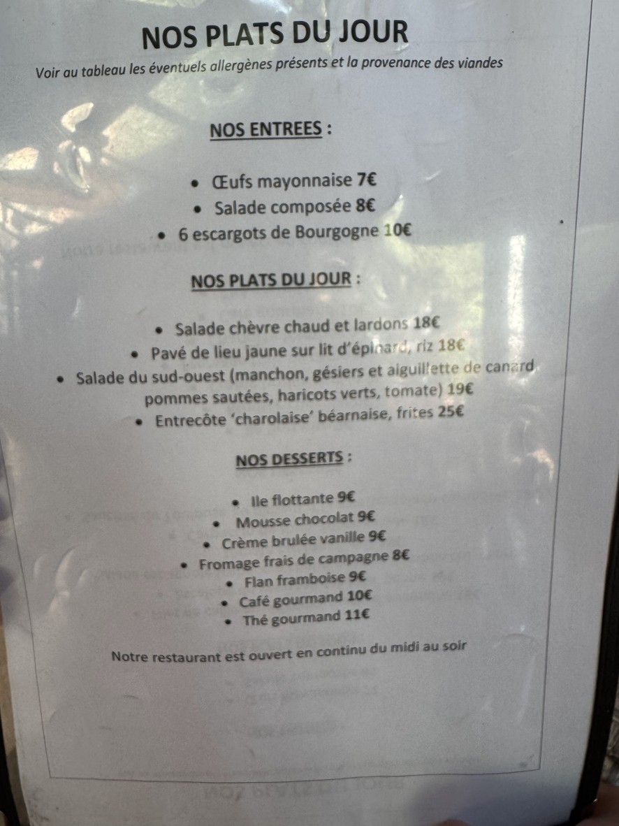 Le Rond Point menu 2
