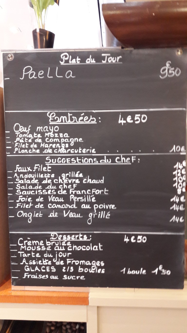 AU PARIS BREST menu 1