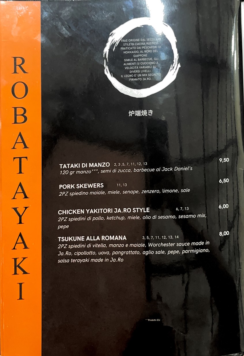 JappoRomano menu 8