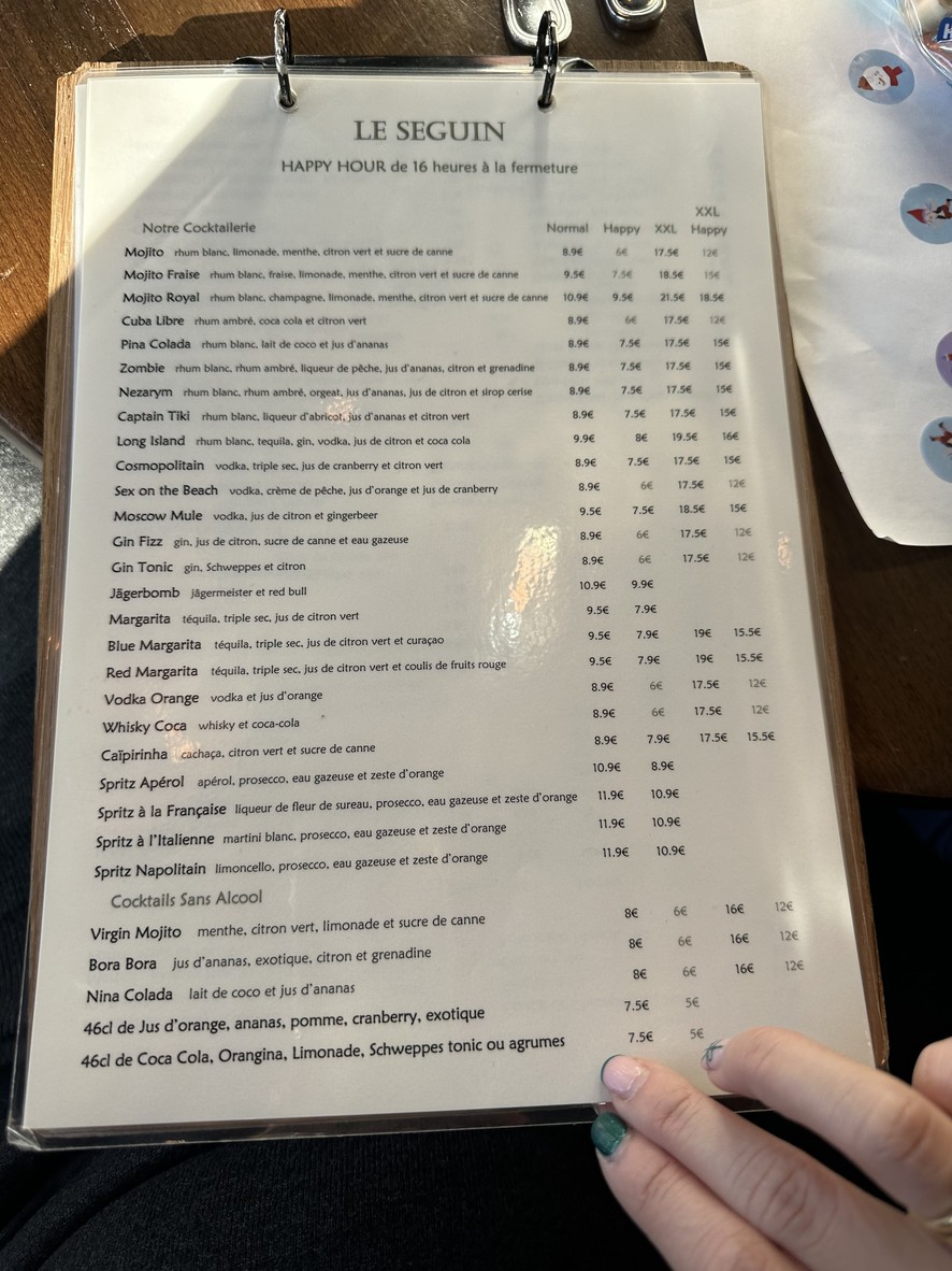 Café Seguin menu 3