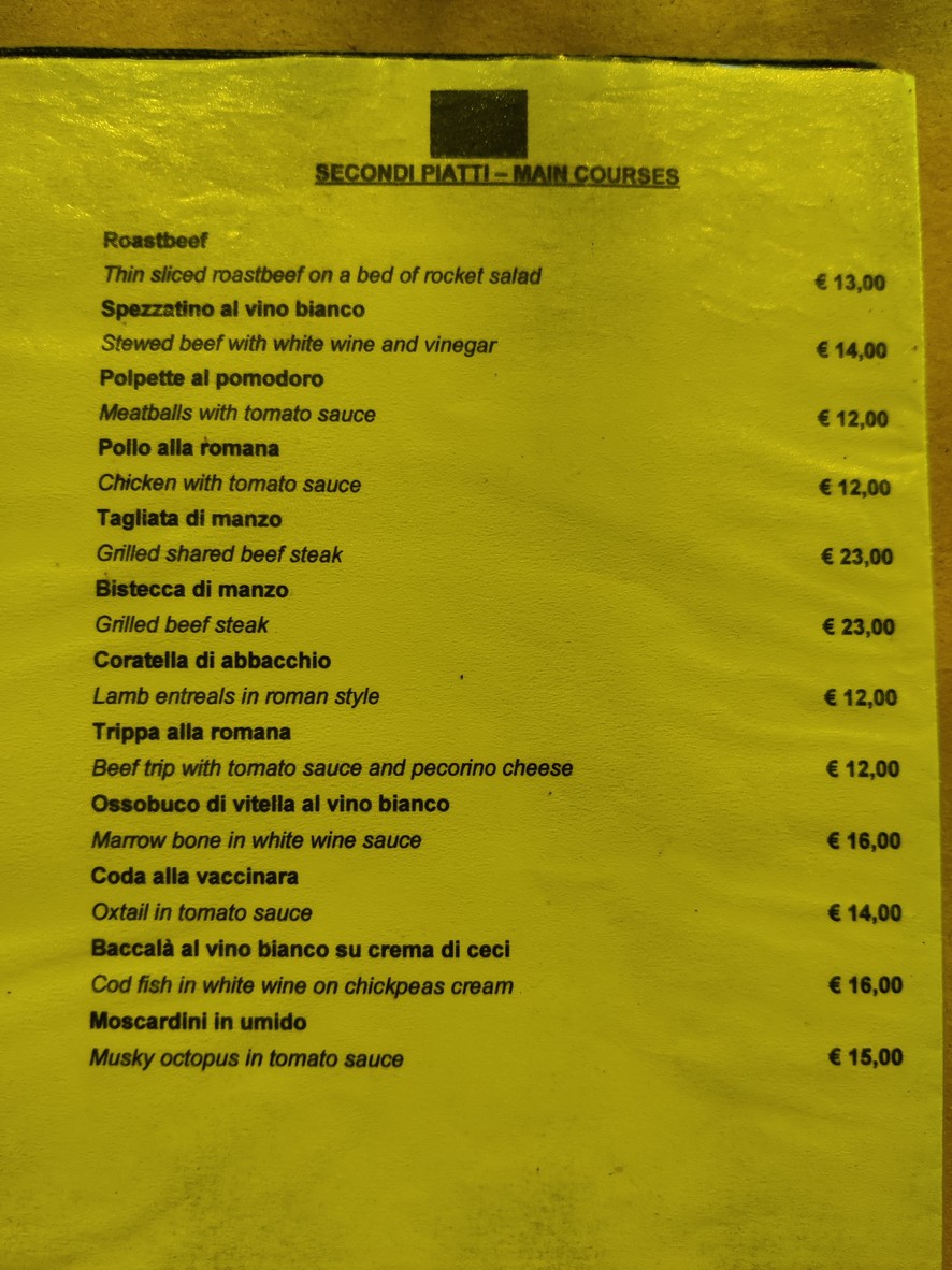Osteria Mamma Mia menu 3