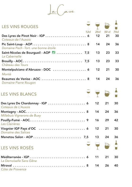 L'églantine menu 6