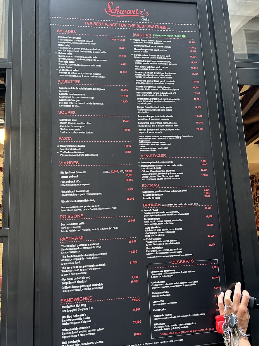 Schwartz’s Deli menu 1
