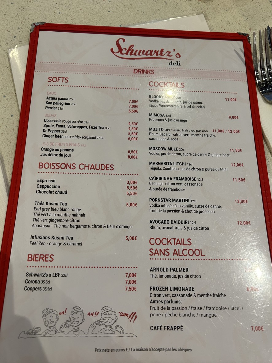 Schwartz’s Deli menu 3