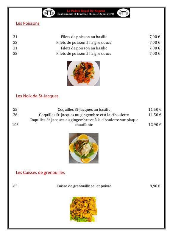 Palais Royal de Nogent menu 6