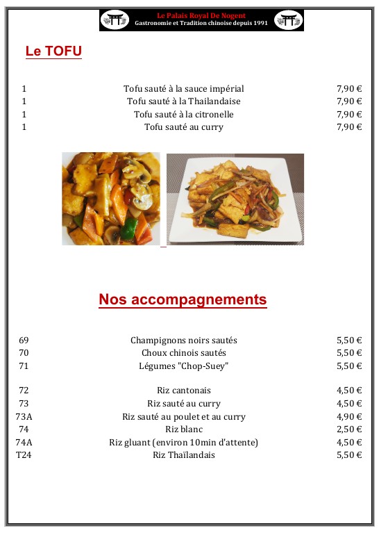 Palais Royal de Nogent menu 7
