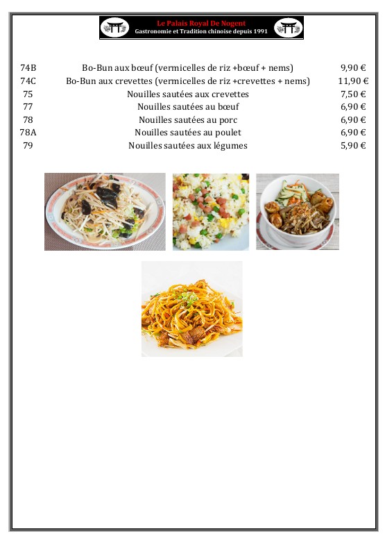 Palais Royal de Nogent menu 8