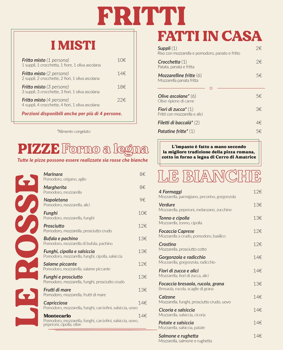 La Montecarlo menu 3