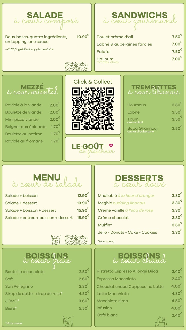 Salad’à Coeur menu 1