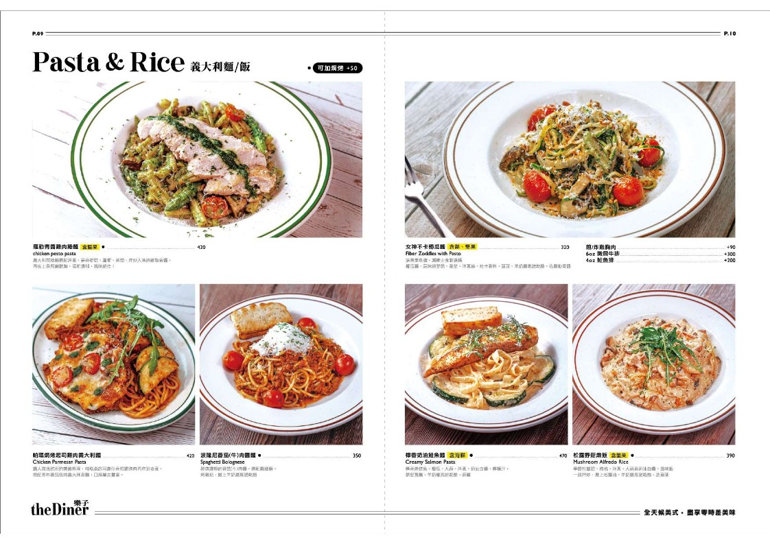 the Diner Le Zi / Nan Gang Dian / Mei Shi Can Ting / Mei Shi Zao Wu Can / Chong Wu You Shan (Xu Pei He Shang Chang Gui Fan) menu 2