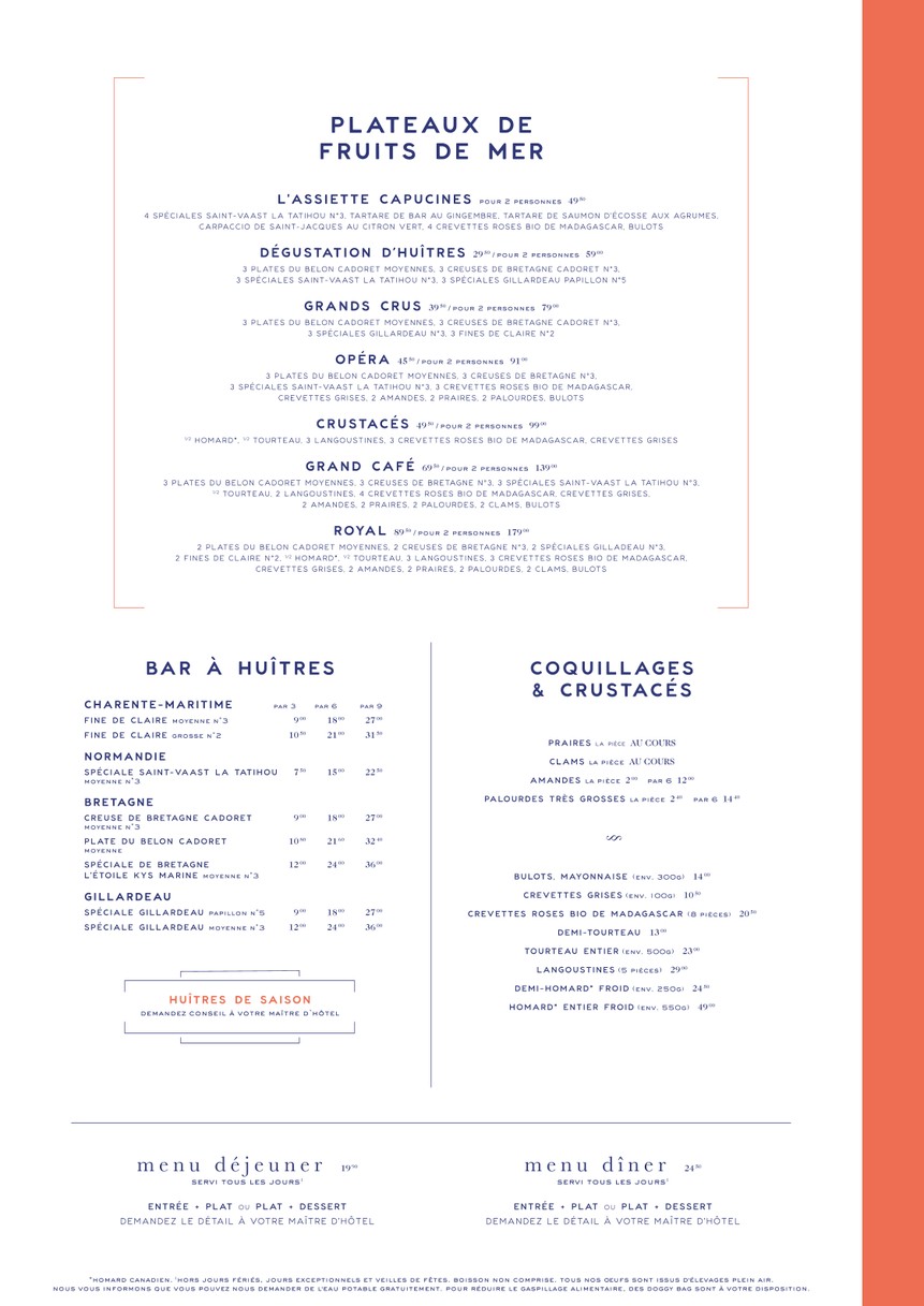 Grand Café Capucines menu 2