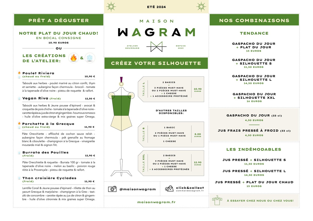 Maison Wagram Paris 17e menu 2