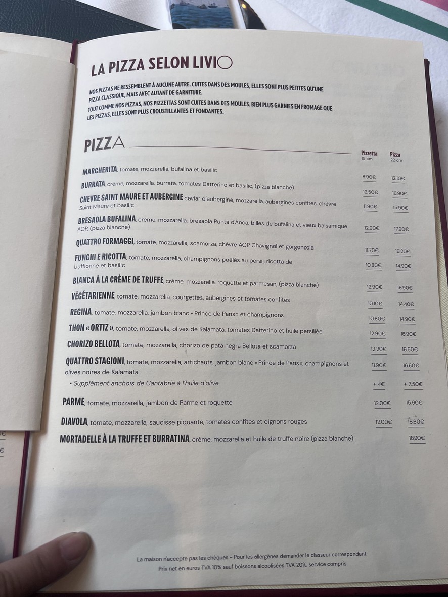 Livio Più menu 3