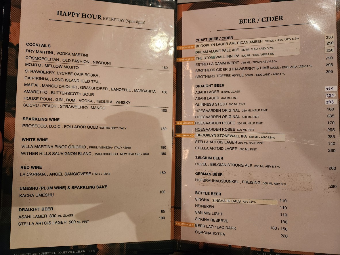 Mellow Thong Lo menu 3