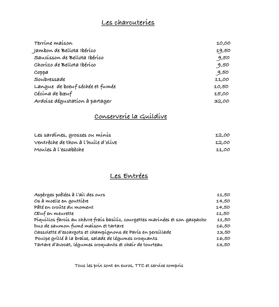 L'ABRAISE menu 2