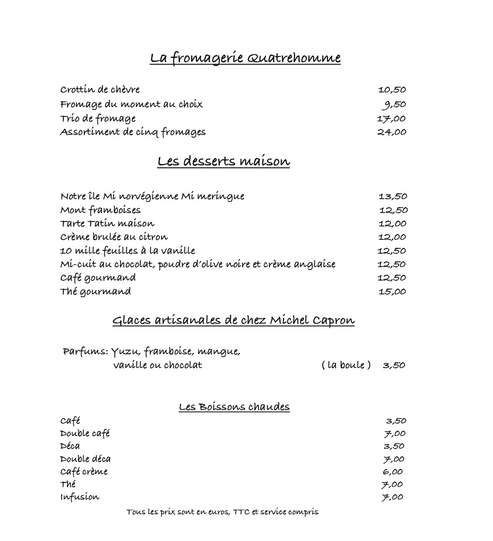 L'ABRAISE menu 4