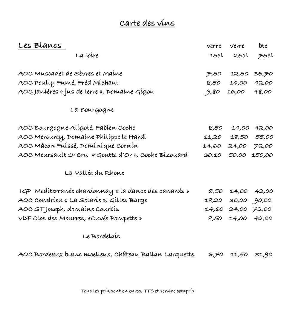 L'ABRAISE menu 5