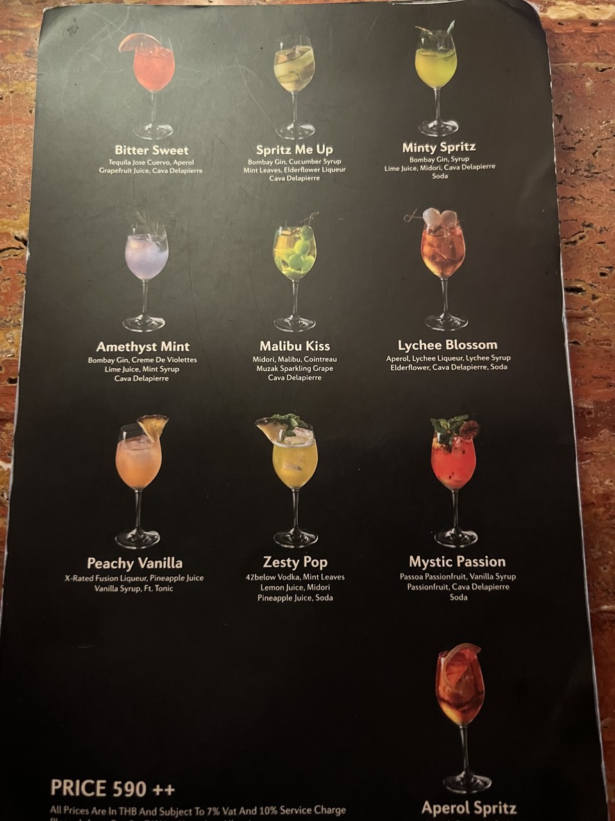 Akra Sky Hanuman Bangkok menu 3