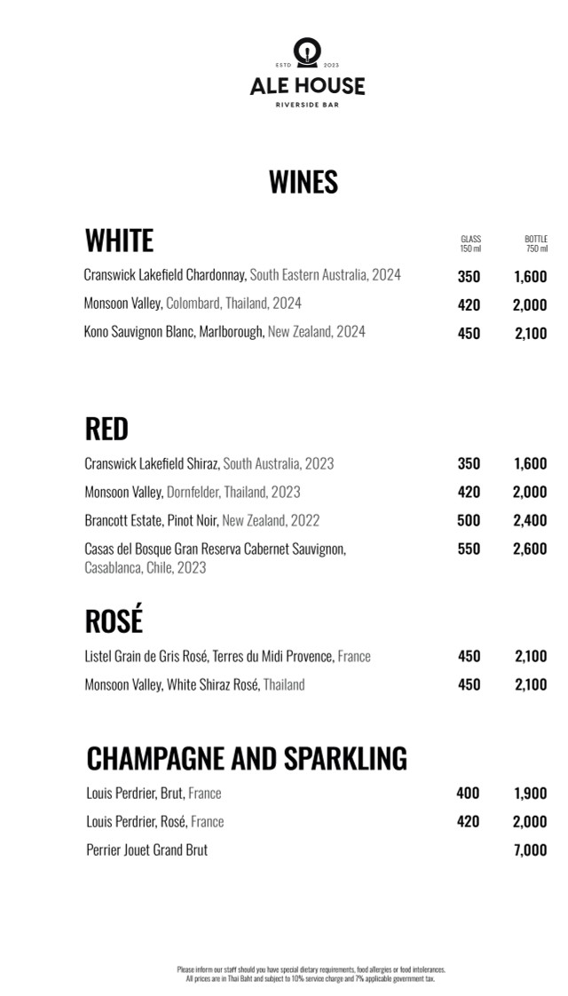 艾尔酒吧 - 河畔酒吧 menu 6