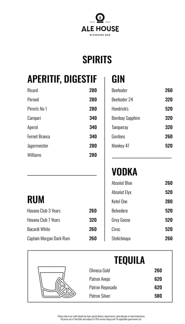 艾尔酒吧 - 河畔酒吧 menu 7