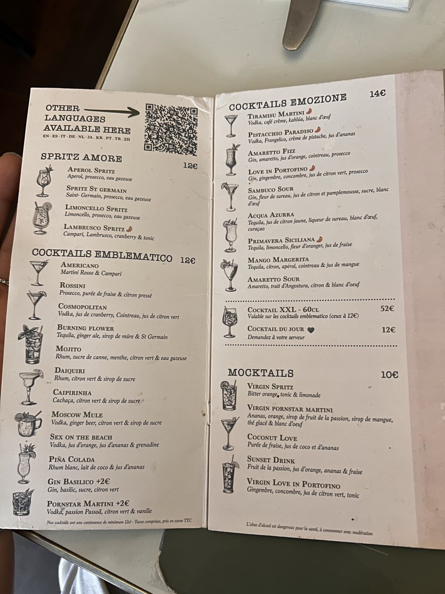 La Perla menu 1