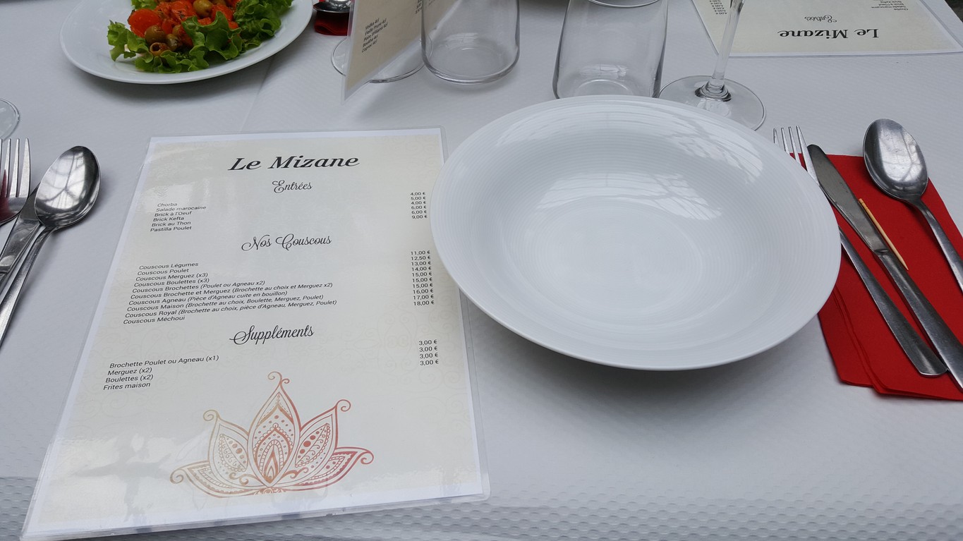 Le Mizane menu 1