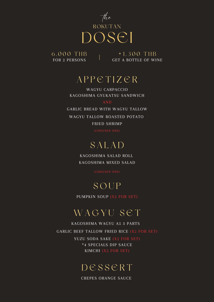ROKUTAN Yakiniku menu 3
