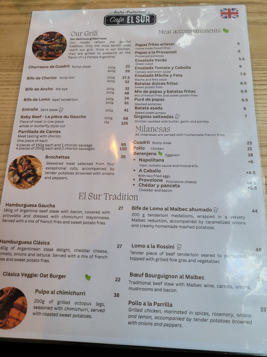 Café El Sur menu 2
