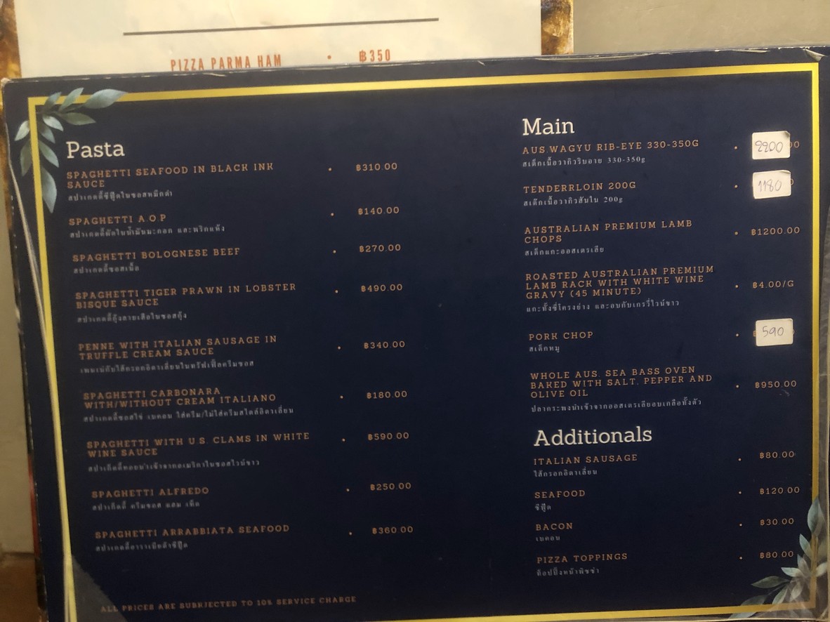 Pizzarina menu 3