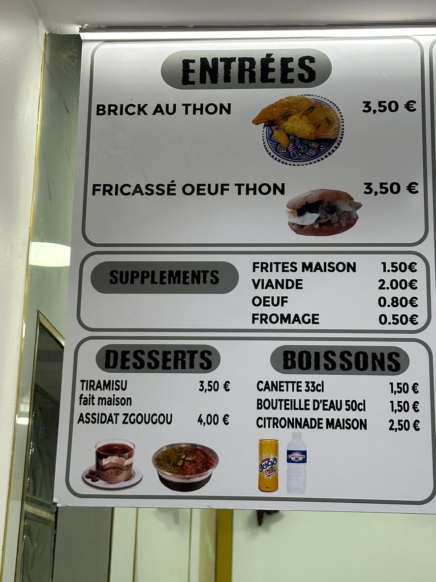 CHANEB menu 1