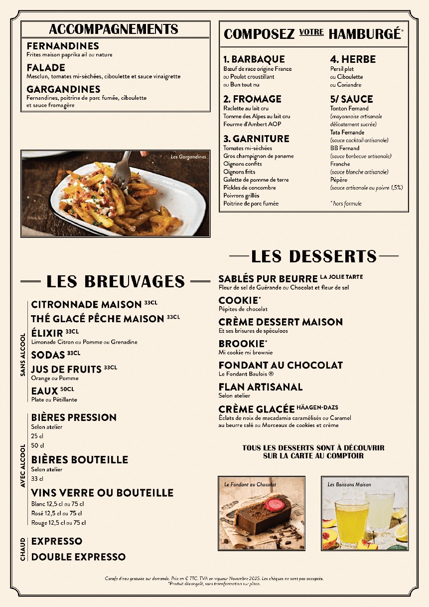 Big Fernand menu 3