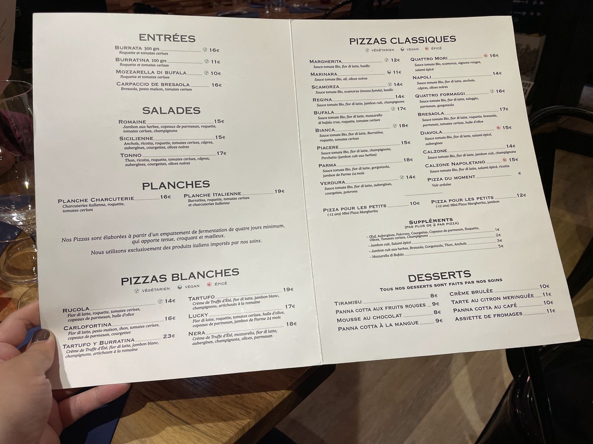 PIACERE "Plantes" menu 1