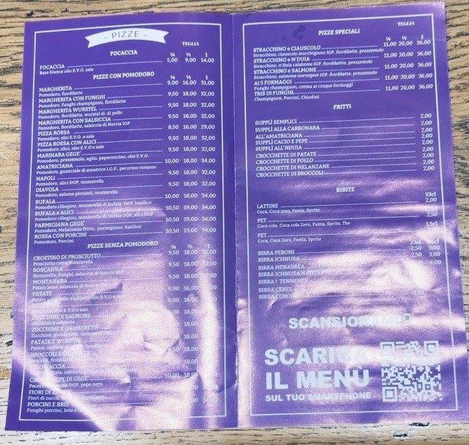 Pizzeria GeGè menu 2