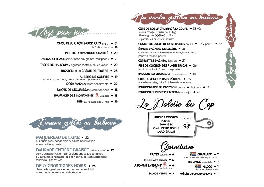 Le Nelson's - Louvre menu 3