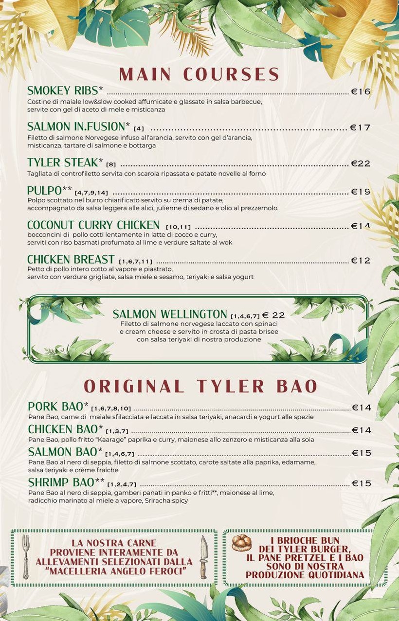 Tyler Ponte Milvio menu 4