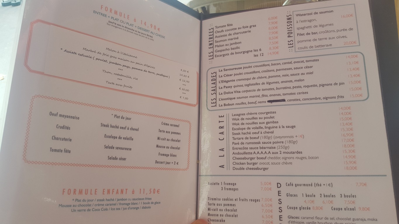 Le Viaduc d'Auteuil menu 1