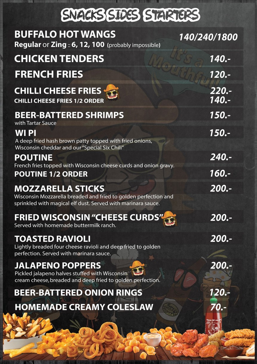 Fatty's Bar & Diner menu 1
