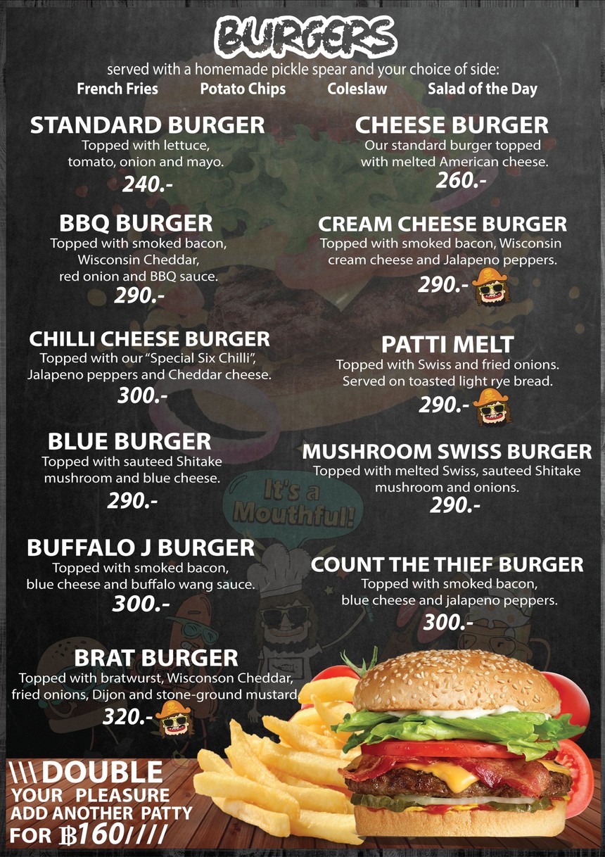 Fatty's Bar & Diner menu 2