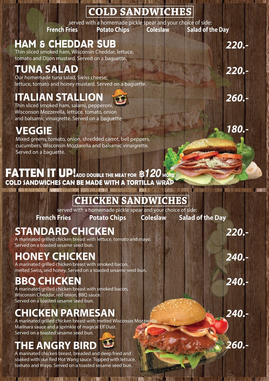 Fatty's Bar & Diner menu 4