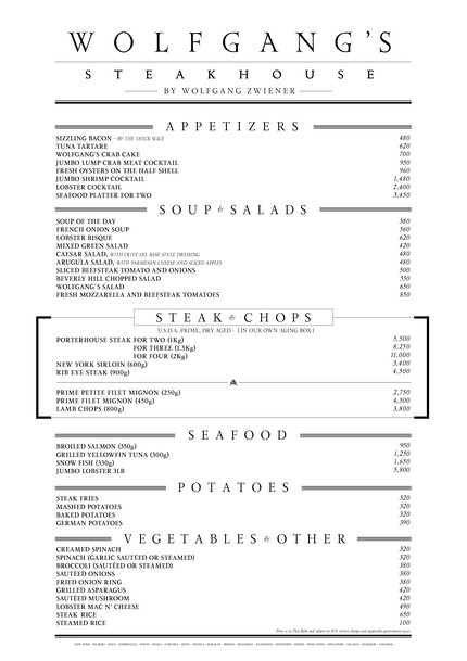 Wolfgang's Steakhouse Bangkok