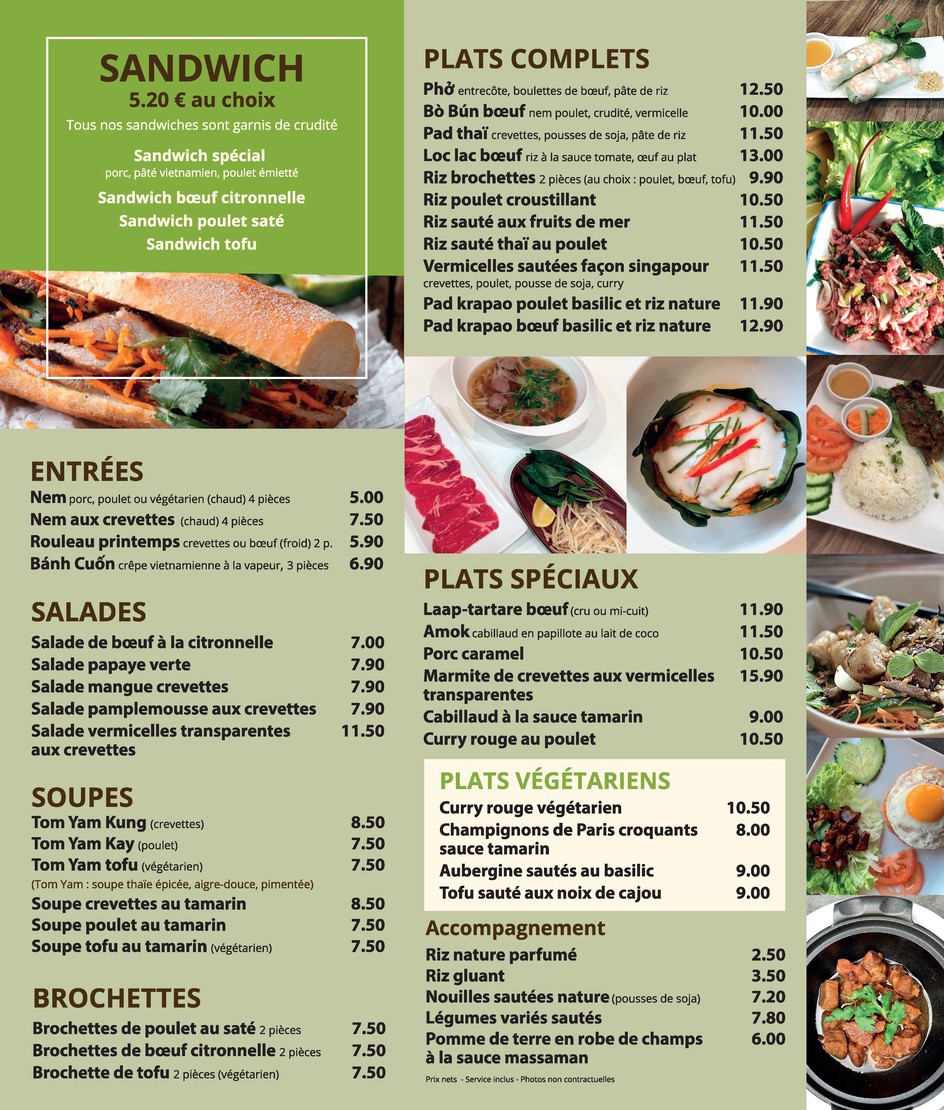 Mekong Kitchen menu 1