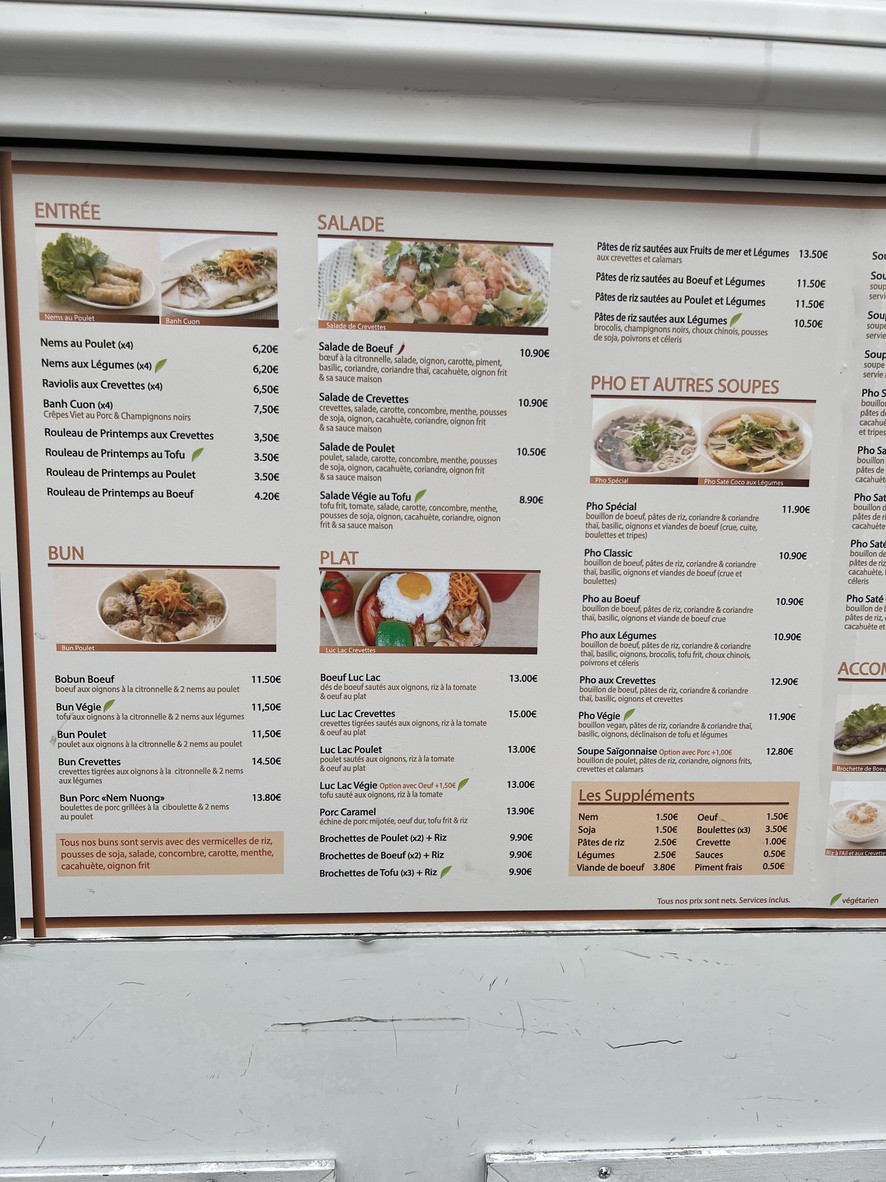 En congés du 24/12 soir au 1/1/26 inclus - Chez Yu - Restaurant Vietnamien menu 2