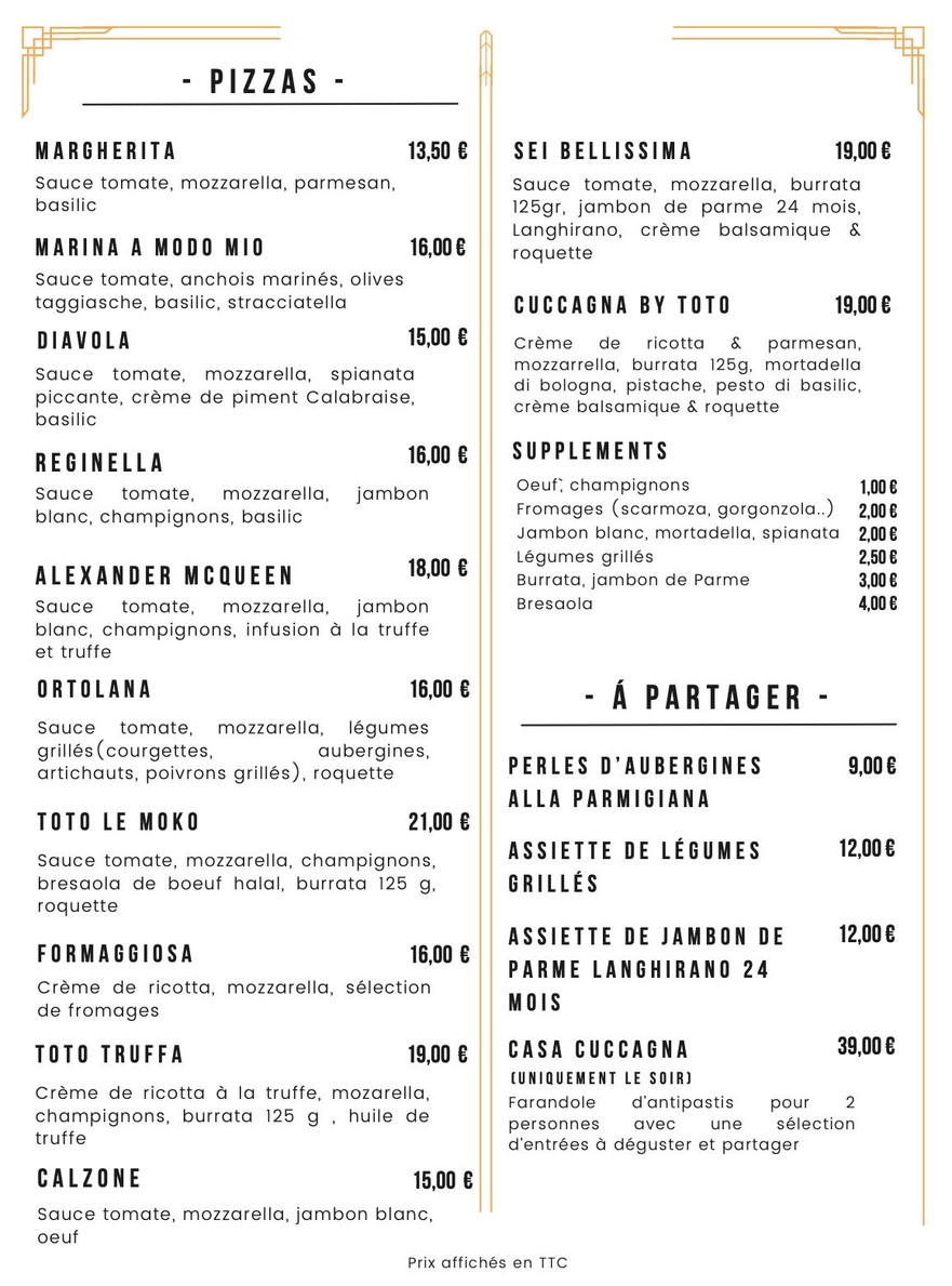 Cuccagna menu 2