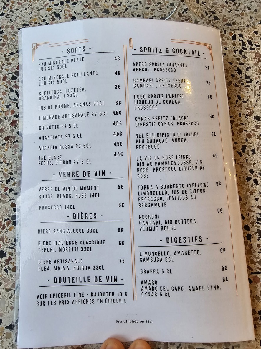 Cuccagna menu 3