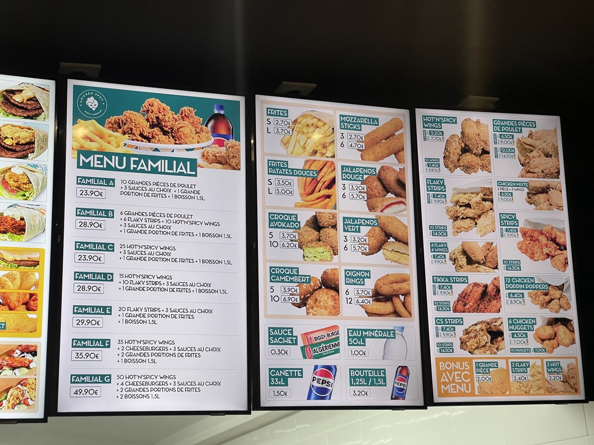 Chicken Spot Paris 19 menu 2