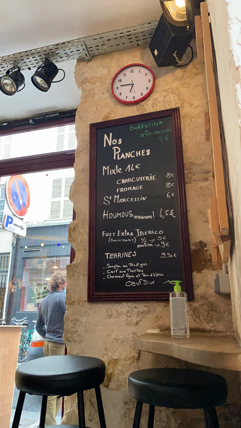 Les Caves Populaires menu 1
