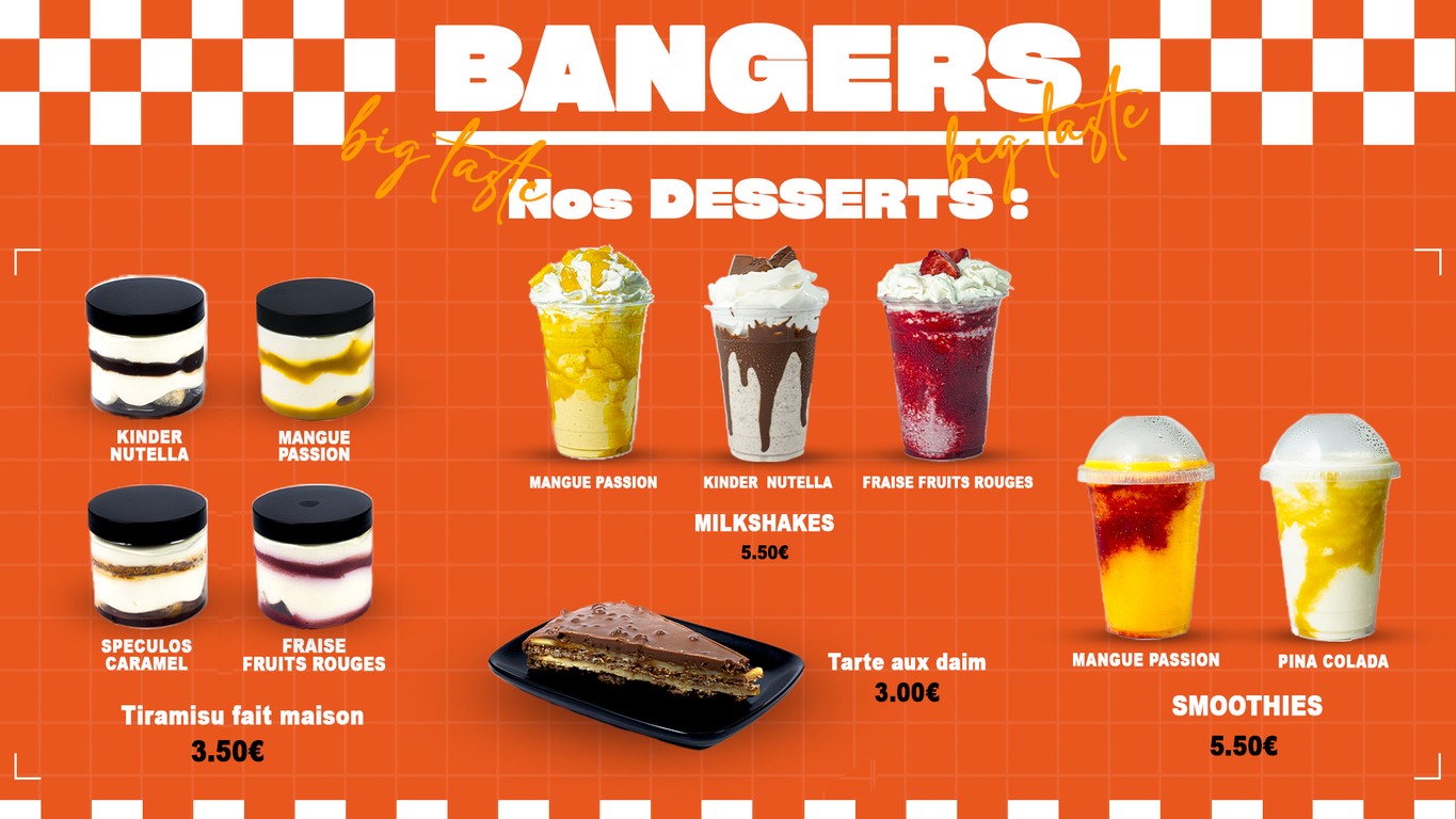 Bangers I Big Taste menu 4